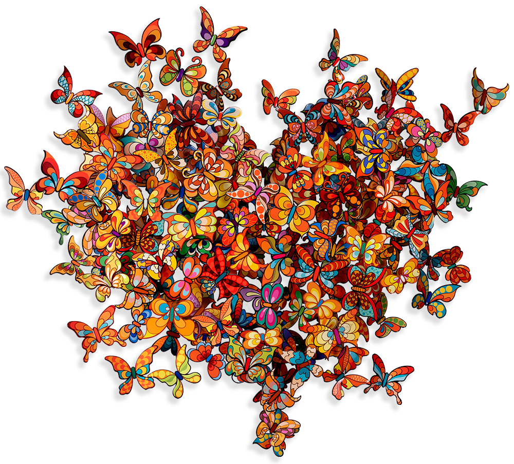 My Heart is All a Flutter Colors – Orange – David Kracov
